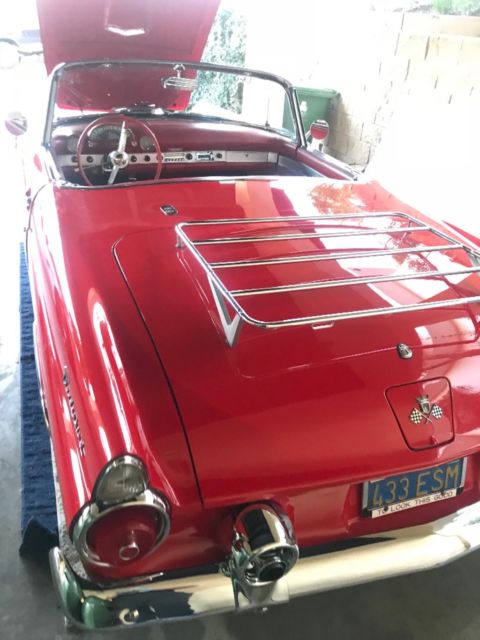 1955 Red Ford Thunderbird Convertible