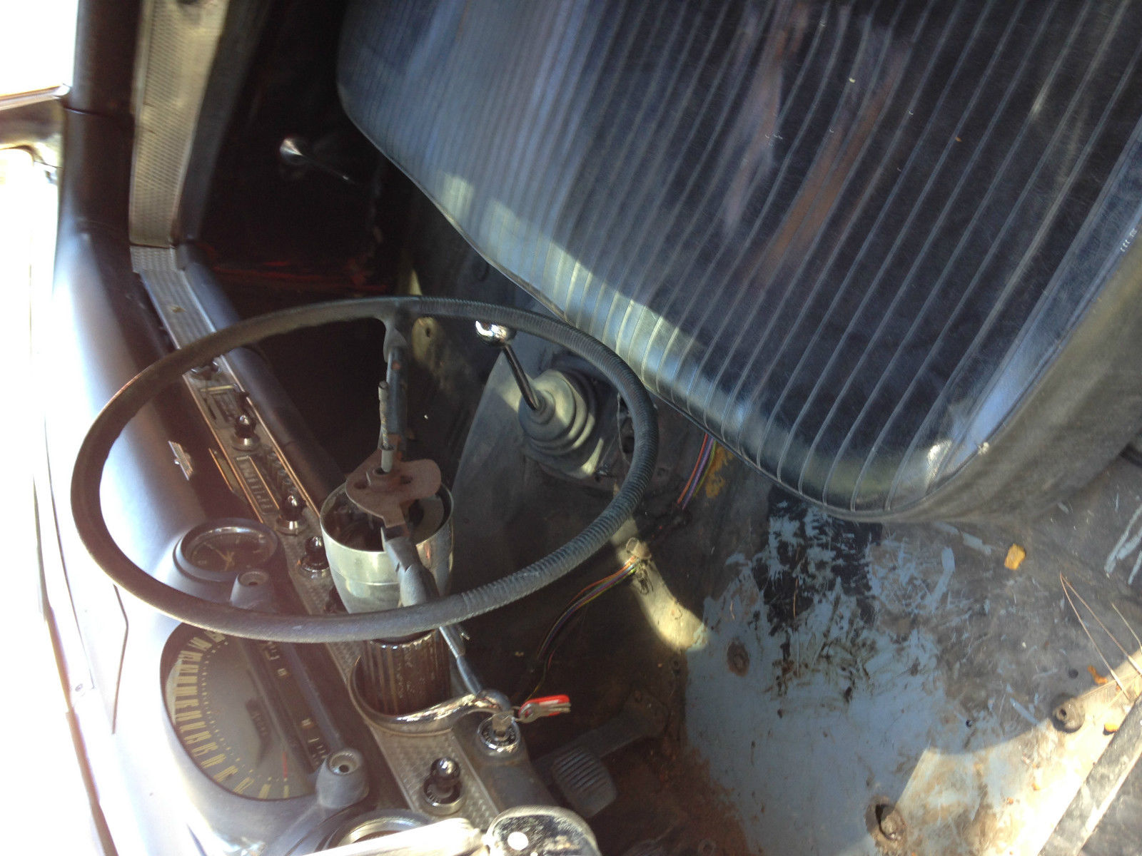 1955 Black Ford Thunderbird Convertible