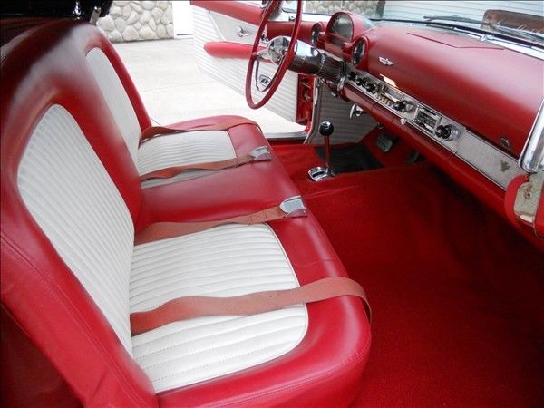 1955 Red Ford Thunderbird Convertible
