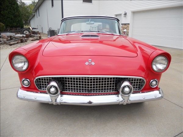 1955 Red Ford Thunderbird Convertible