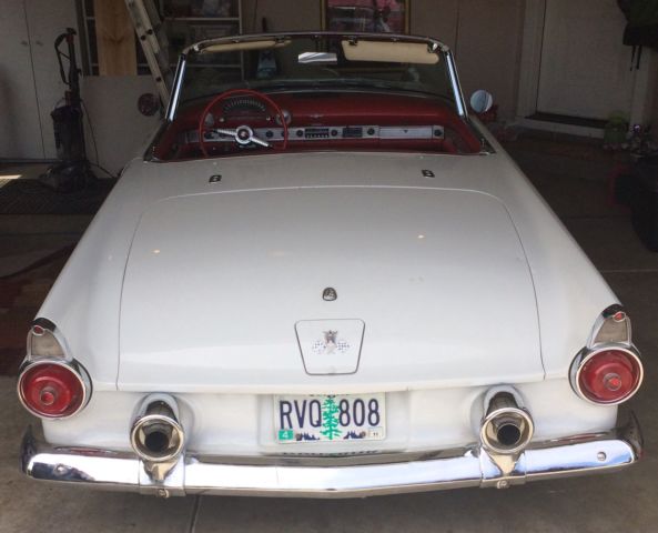 1955 Cream Ford Thunderbird Convertible