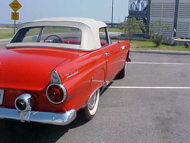 1955 Red Ford Thunderbird Convertible