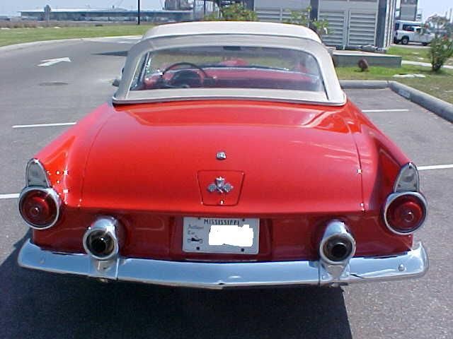 1955 Red Ford Thunderbird Convertible