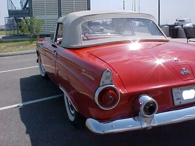 1955 Red Ford Thunderbird Convertible