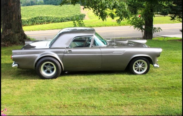 1955 Silver Ford Thunderbird Convertible