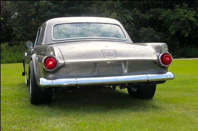 1955 Silver Ford Thunderbird Convertible