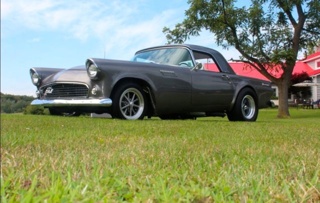 1955 Silver Ford Thunderbird Convertible