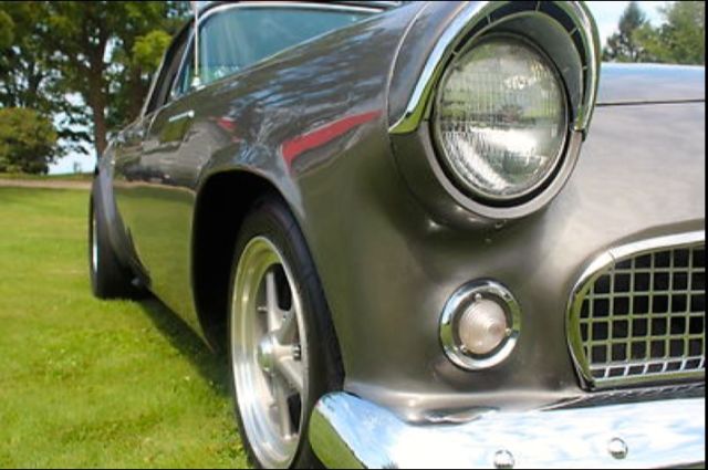 1955 Silver Ford Thunderbird Convertible
