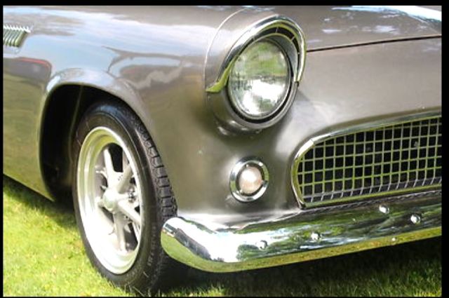 1955 Silver Ford Thunderbird Convertible