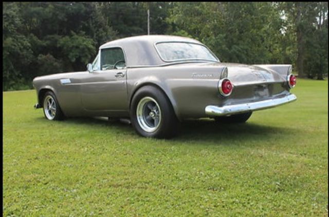 1955 Silver Ford Thunderbird Convertible