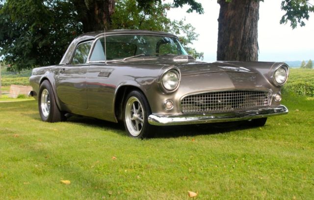 1955 Silver Ford Thunderbird Convertible