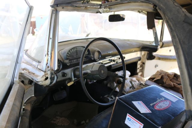 1955 White Ford Thunderbird Convertible