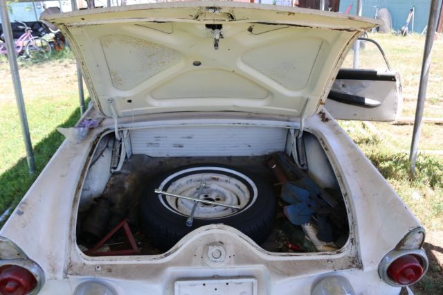 1955 White Ford Thunderbird Convertible