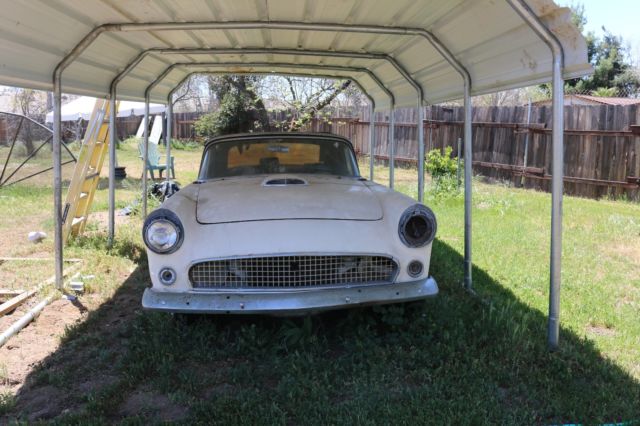 1955 White Ford Thunderbird Convertible