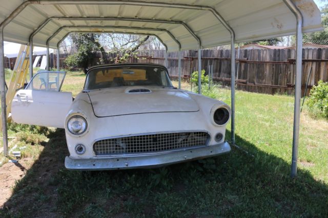 1955 White Ford Thunderbird Convertible