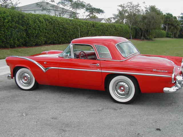 1955 Red Ford Thunderbird Convertible