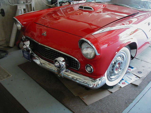 1955 Red Ford Thunderbird Convertible