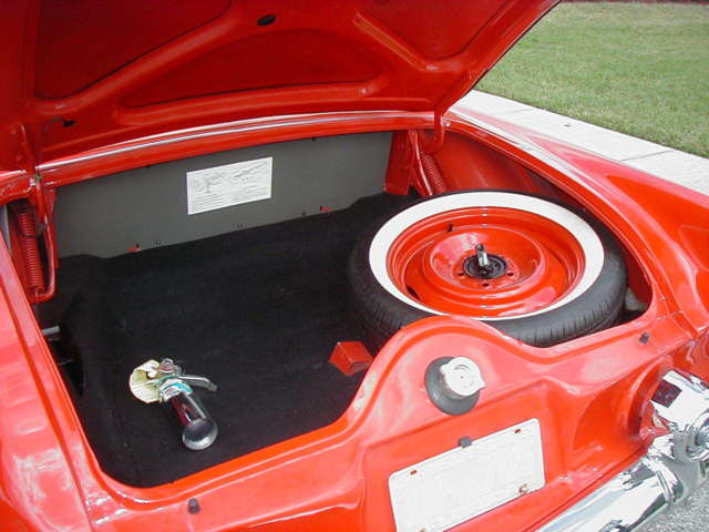 1955 Red Ford Thunderbird Convertible