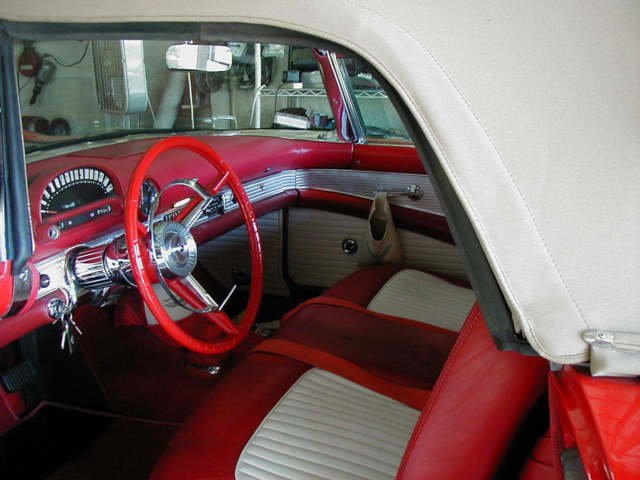 1955 Red Ford Thunderbird Convertible