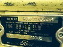 1955 Black and yellow Ford Fairlane hard top