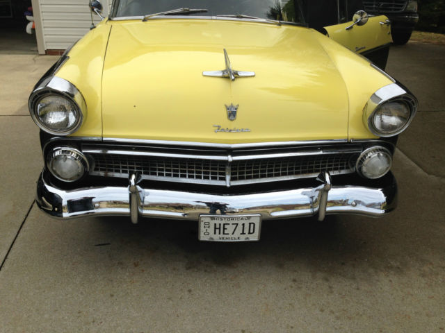 1955 Black and yellow Ford Fairlane hard top