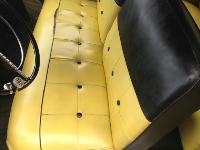 1955 Black and yellow Ford Fairlane hard top