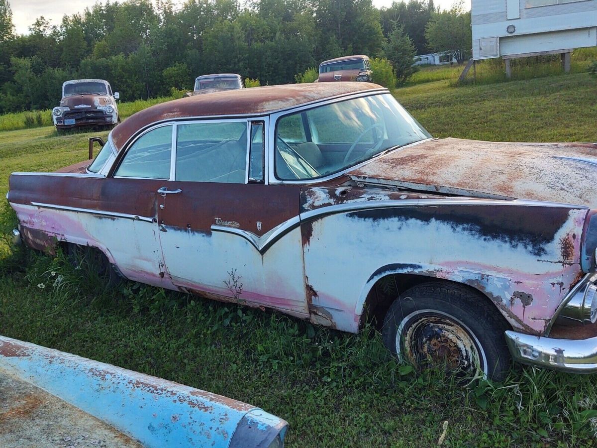 1955 White Ford Victoria