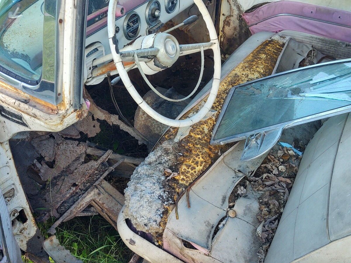 1955 White Ford Victoria
