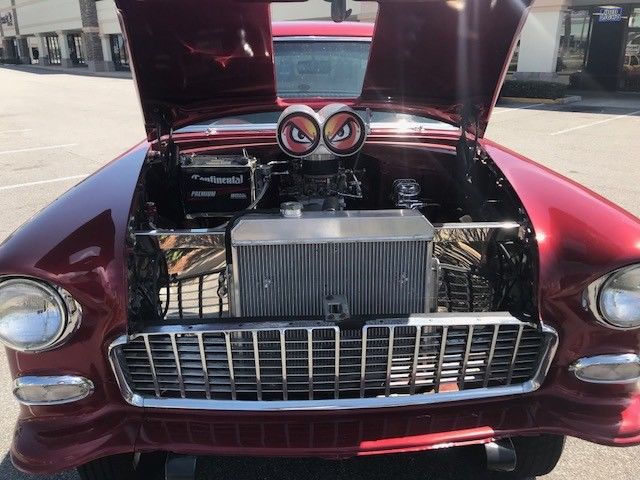 1955 Burgundy Chevrolet Bel Air/150/210 Coupe