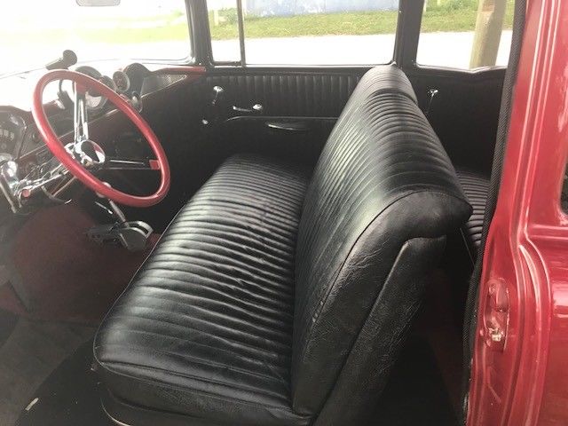 1955 Burgundy Chevrolet Bel Air/150/210 Coupe