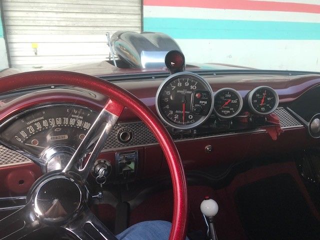 1955 Burgundy Chevrolet Bel Air/150/210 Coupe