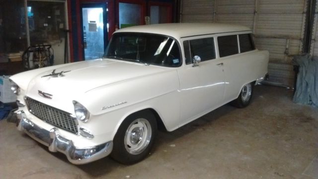 1955 Ivory Chevrolet Bel Air/150/210 2 door wagon