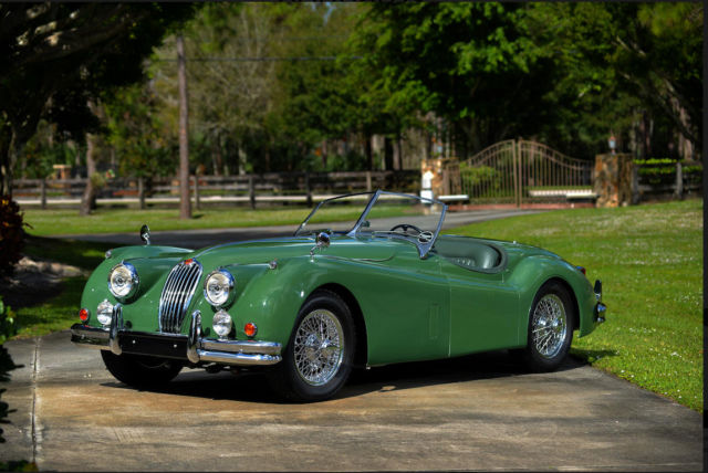 1955 Green Jaguar XK Convertible