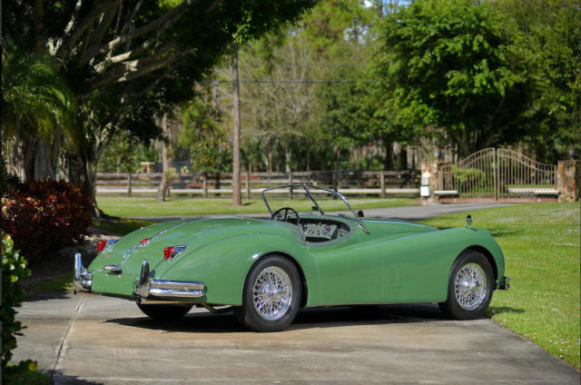 1955 Green Jaguar XK Convertible