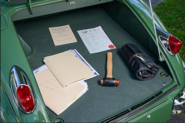 1955 Green Jaguar XK Convertible