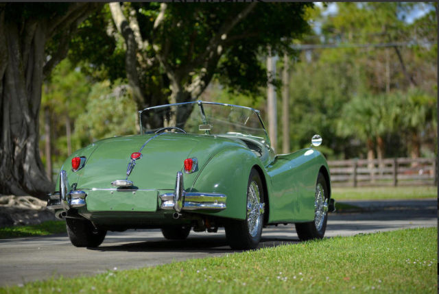 1955 Green Jaguar XK Convertible