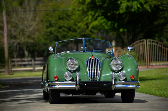 1955 Green Jaguar XK Convertible