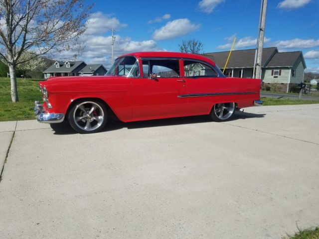 1955 Red Chevrolet Bel Air/150/210