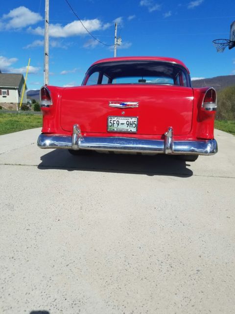 1955 Red Chevrolet Bel Air/150/210