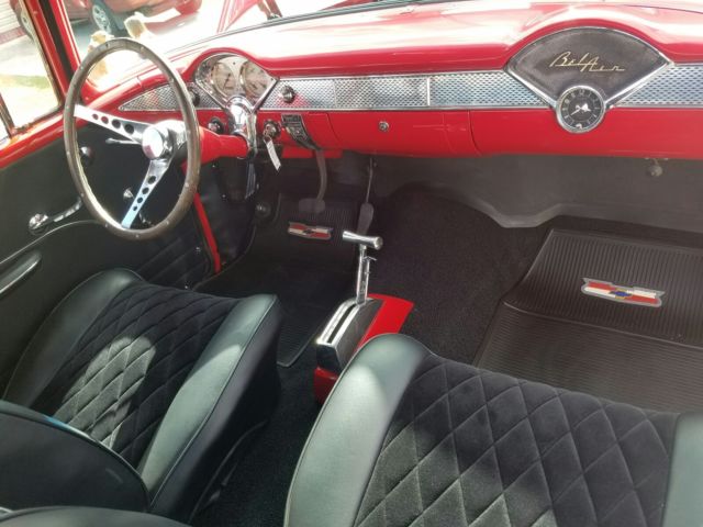 1955 Red Chevrolet Bel Air/150/210