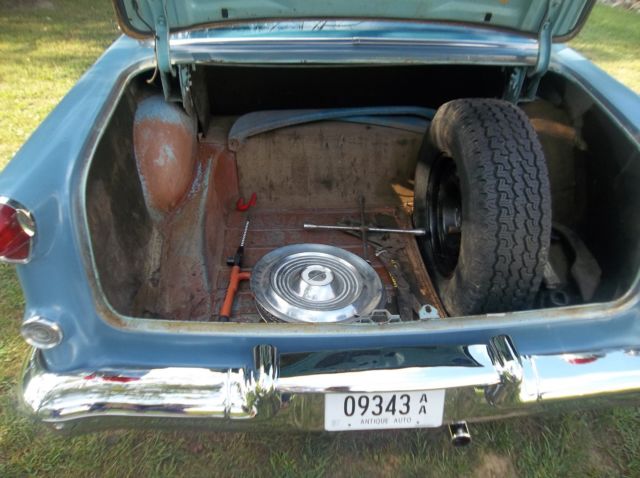 1955 Blue and White Oldsmobile Eighty-Eight Sedan