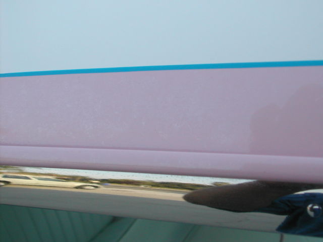 1955 White with pink marbled scallops and blue accents Oldsmobile Eighty-Eight Coupe