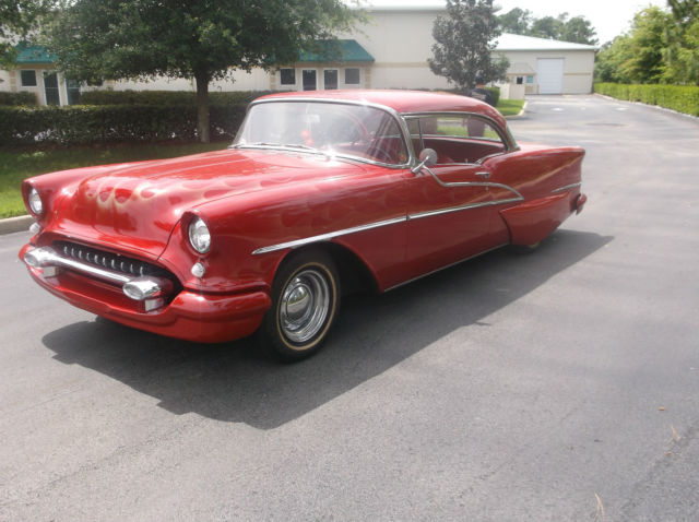1955 Red Oldsmobile Ninety-Eight Coupe