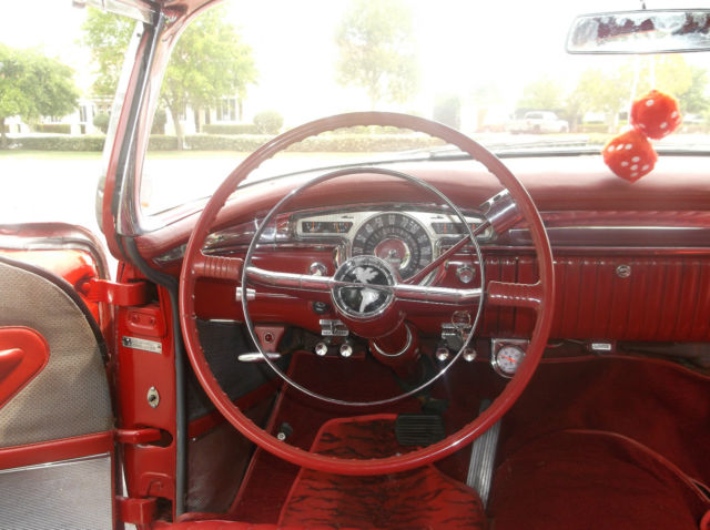 1955 Red Oldsmobile Ninety-Eight Coupe