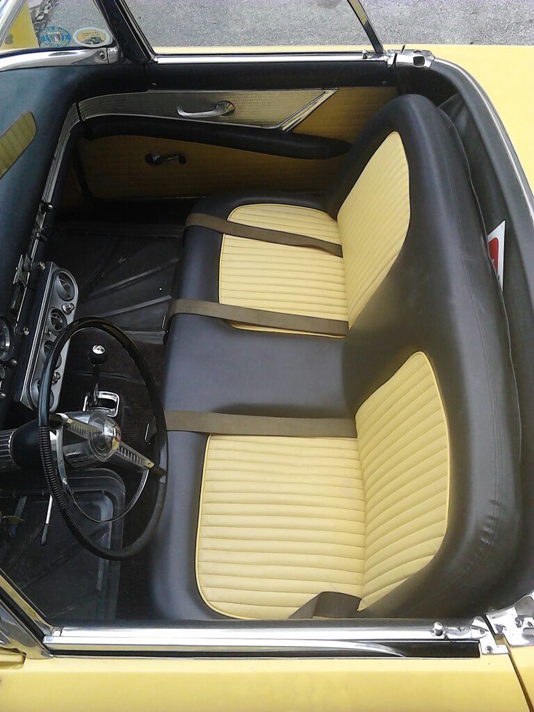 1955 Yellow Ford Thunderbird Convertible