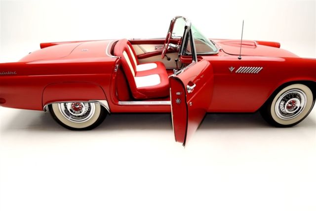 1955 Red Ford Thunderbird Convertible
