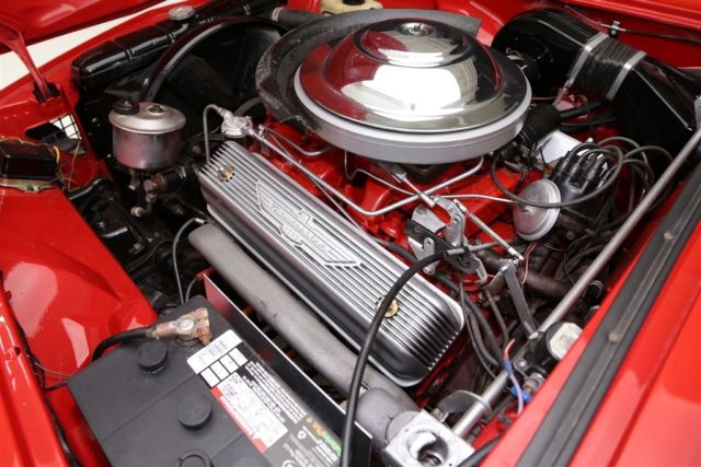 1955 Red Ford Thunderbird Convertible