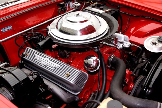 1955 Red Ford Thunderbird Convertible