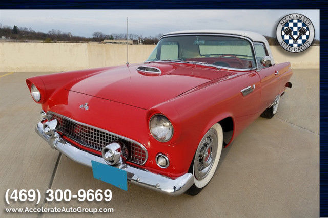1955 Red Ford Thunderbird Convertible