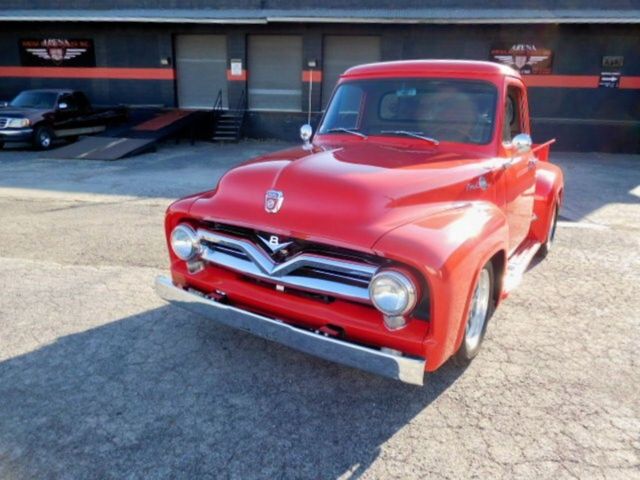 1955 Red Ford F-100 Pickup Truck